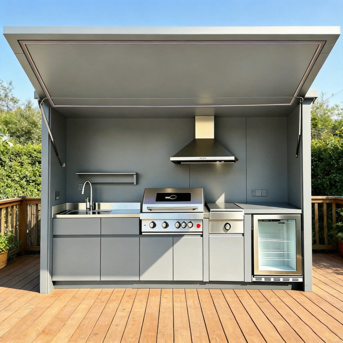 Outdoor-Küchenschränke für den BBQ-Bereich
