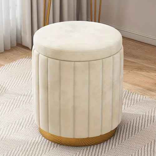 Runder Sitzhocker mit Stauraum