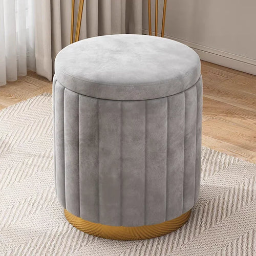 Runder Sitzhocker mit Stauraum