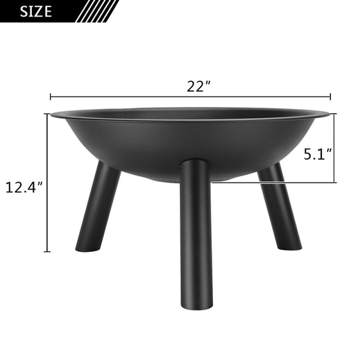 22" Eisen Feuerstelle Schüssel für Hausgarten
