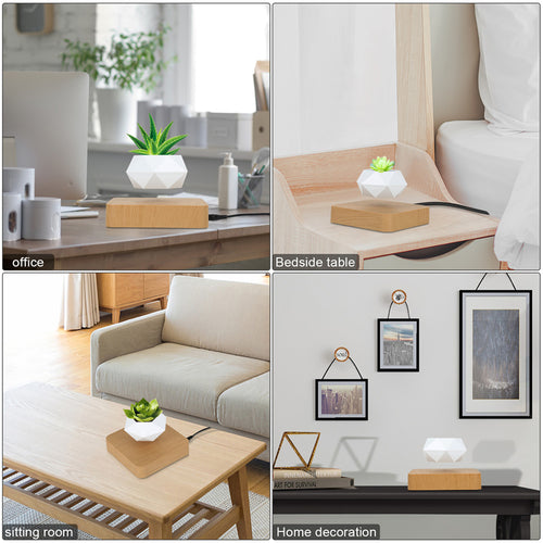 Neuheit Schwebende Rotation Blumentopf Magnetische Levitation FlowerPot